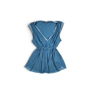 Y2k Max & Co Mesh Babydoll Top w/ Silk Details - Size Medium
